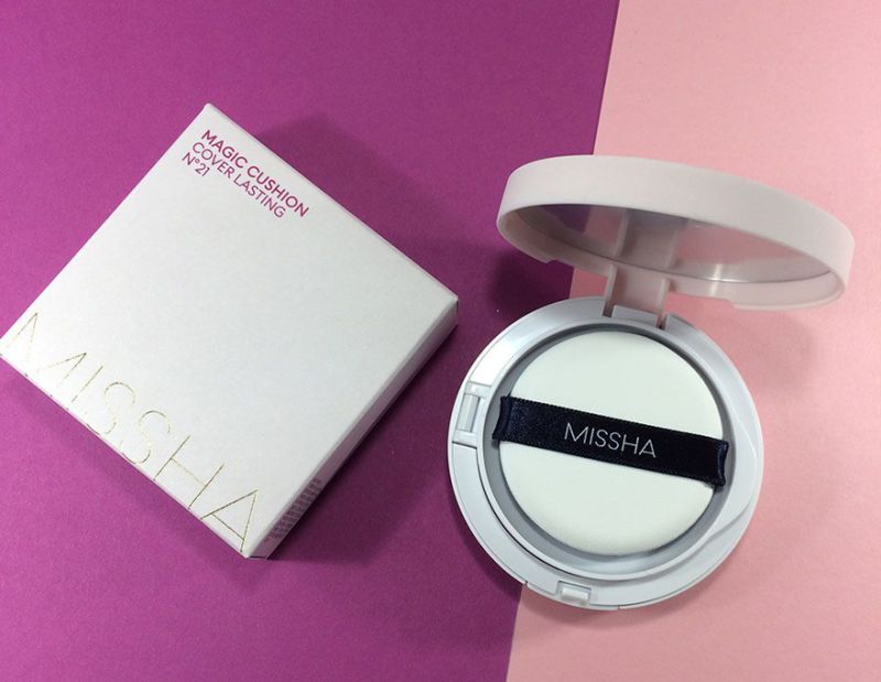 MISSHA Magic Cushion Cover Lasting (SPF50+ PA+++) Тональная основа-кушон, №21 (светлый беж), 15 г
