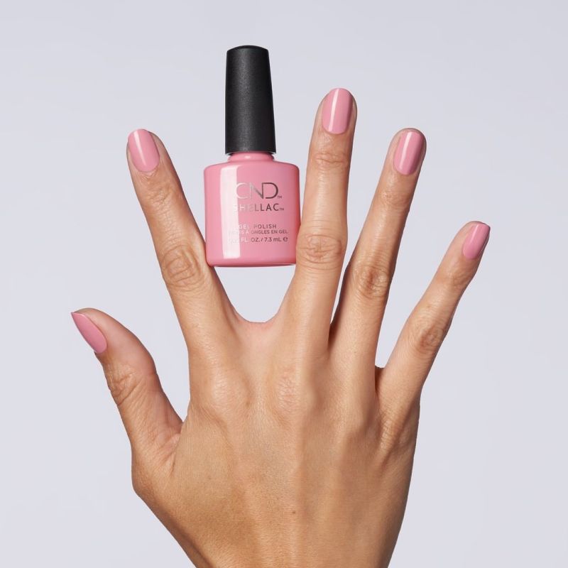 CND Shellac Gel Polish, Pacific Rose (calm pink, enamel), 7.3 ml