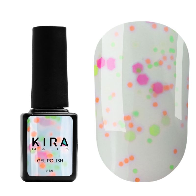 Kira Nails Yoghurt Boom! No. 004 (marmalade fondant with neon sparkles, yoghurt), 6 ml