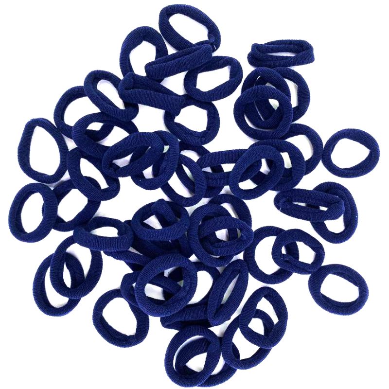 A set of children's hair ties C9, dark blue, 50 pcs