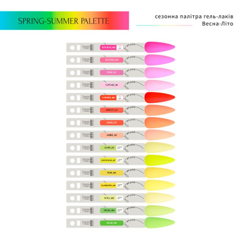 Gel varnish ADORE Professional No. 115 (bright light lime, neon), 7.5 ml