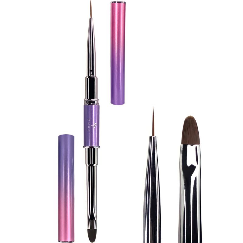 DNKa Кисть двусторонняя для геля Liner Gel Brush №006
