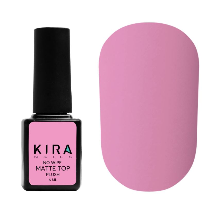 Kira Nails No Wipe Matte Top Coat - matte fixer for gel polish WITHOUT sticky layer, 6 ml
