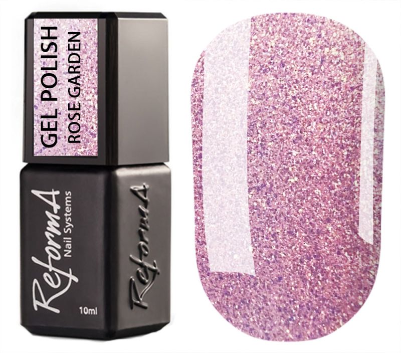 ReformA Gel Polish, Rose Garden (light pink with holographic flakes), 10 ml