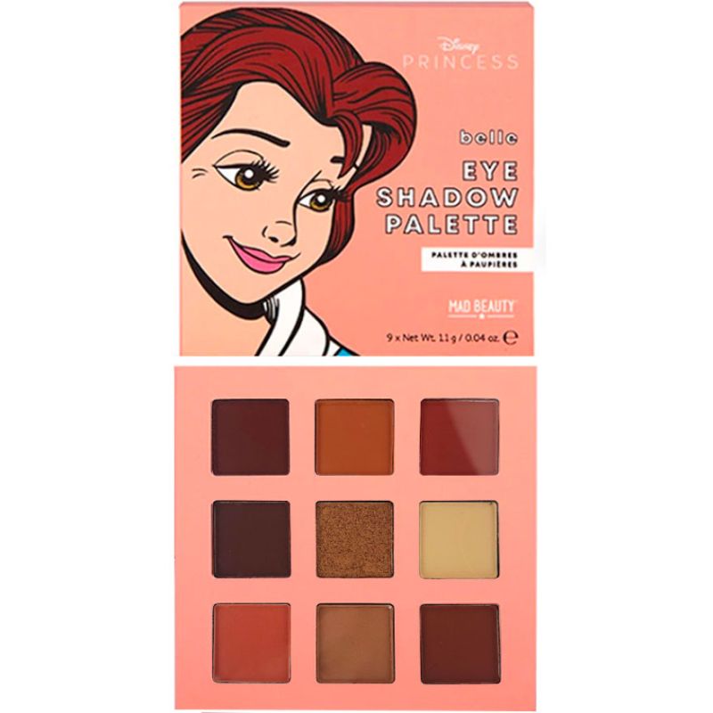 УЦЕНКА до 08.2026 Mad Beauty&Disney Палетка теней пастельных оттенков "Бель" 9 цветов