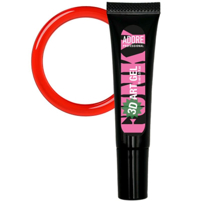 ADORE Professional Gel in a tube for three-dimensional designs 3D Funky Art Gel No. 01, 15 ml