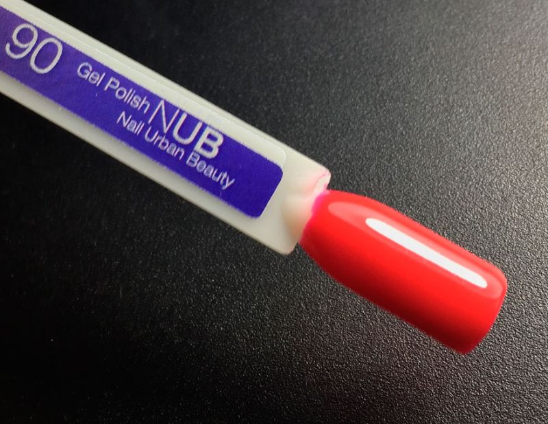 Гель-лак NUB 090 Famous Red (яскраво-червоний, емаль), 8 мл