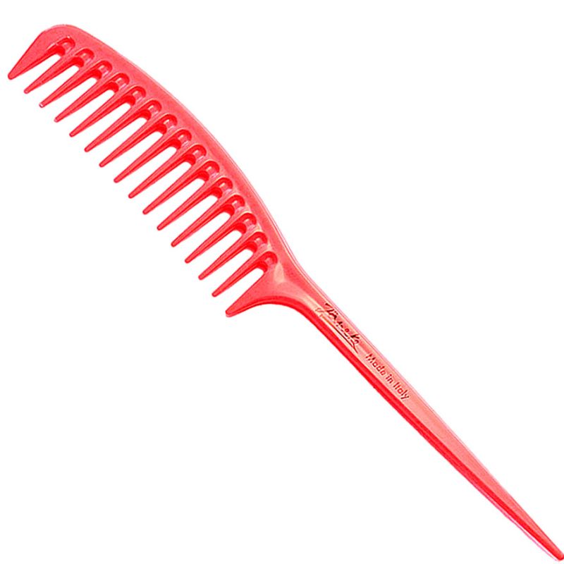 Janeke Fashion Comb Handle Comb Coral