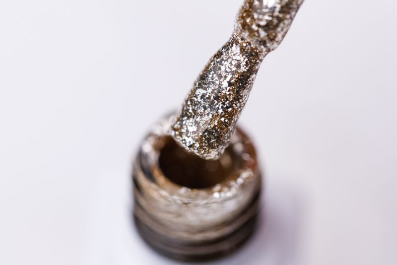 Molekula DIAMOND gel varnish No. 503 (champagne, with sparkles and mica), 6 ml
