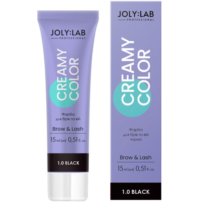 Joly:Lab Краска для бровей и ресниц Creamy Color черная, 15 мл
