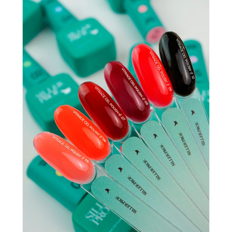 Siller gel varnish No. 037 (warm red, enamel), 8 ml