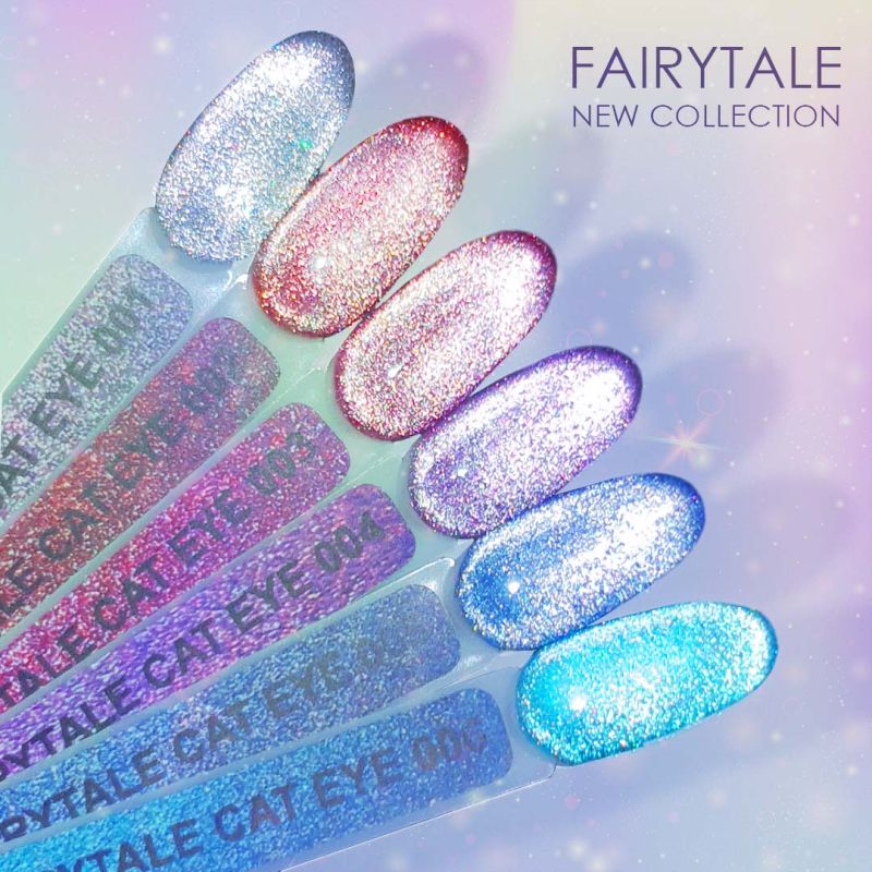Гель-лак Komilfo Fairytale Cat Eye 005 (нежно-голубой, магнитный, светоотражающий), 8 мл