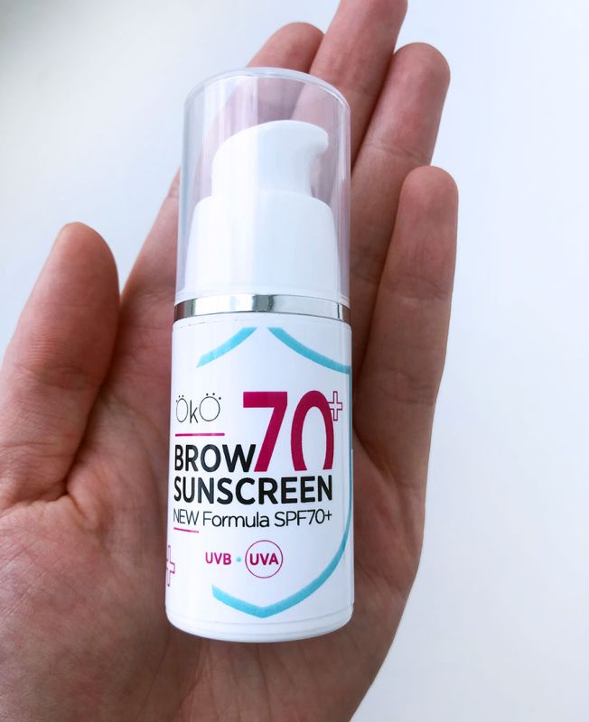 OkO Brow Sunscreen Eyebrow cream after permanent makeup SPF 70+, 15 ml