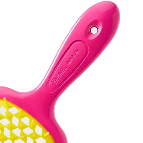 Janeke Superbrush Расческа для волос Розовая с Желтым неон