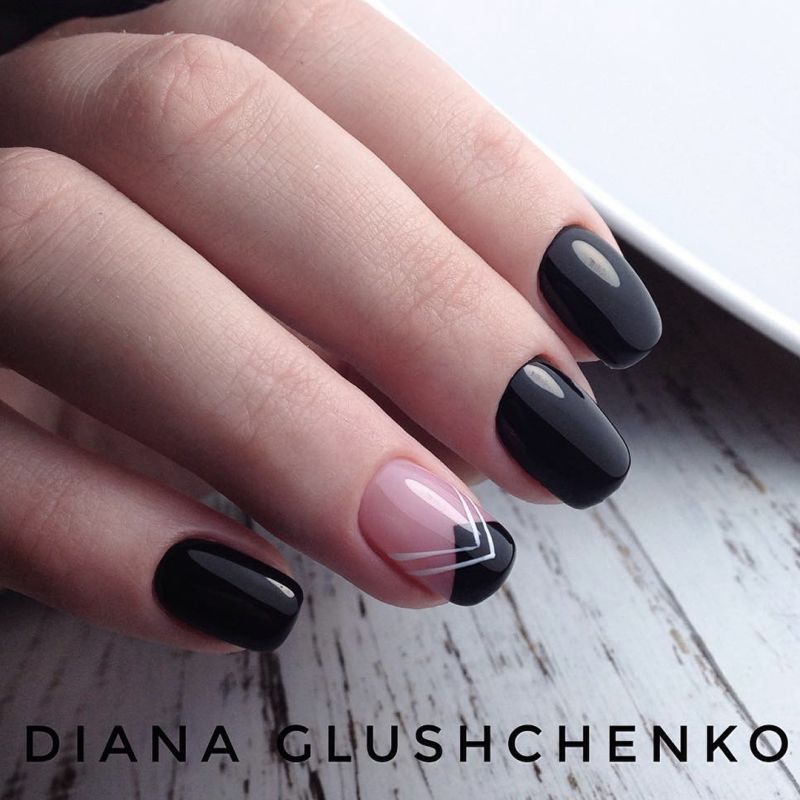 Gel Polish Komilfo Deluxe Series D001 (black, enamel), 8 ml.