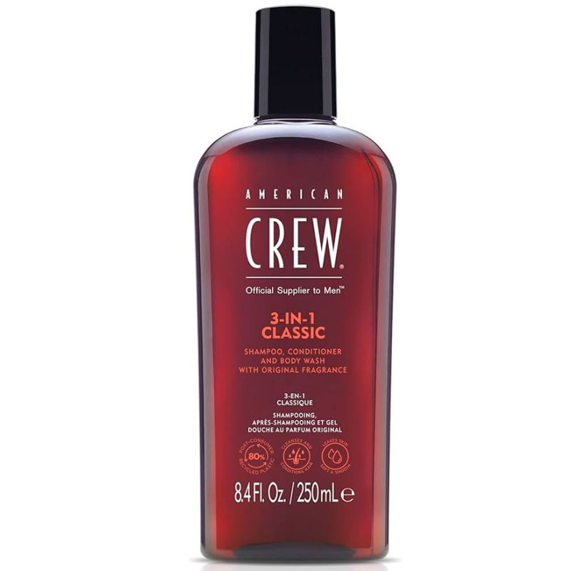American Crew Средство 3 в 1 для ухода за волосами и телом 3-in-1 Classic Shampoo, Conditioner&Body Wash, 250 мл