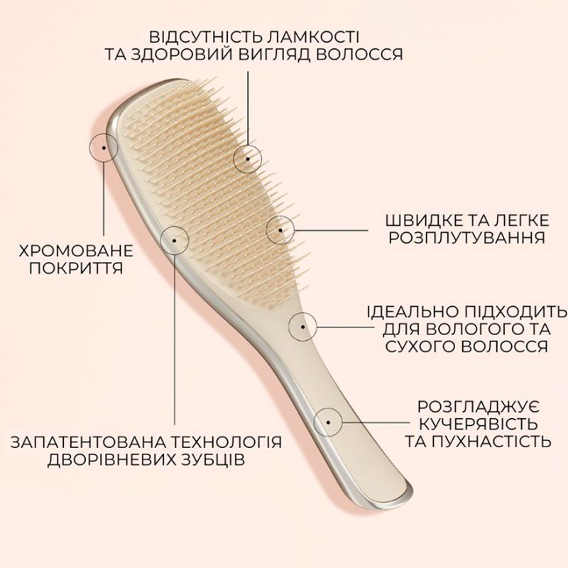 Tangle Teezer Hair Comb The Ultimate Detangler Chrome Neo Gold