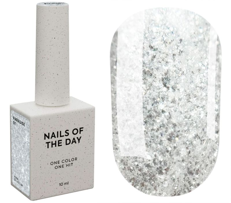 Nails Of The Day Гель-лак для нігтів Paradise 01 (перлинно-білий), 10 мл