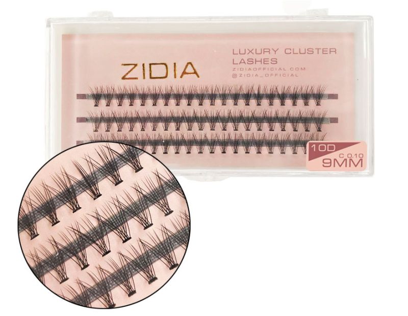 ZIDIA Cluster lashes Ресницы-пучки 10D C 0,10 (3 ленты, размер 9 мм)