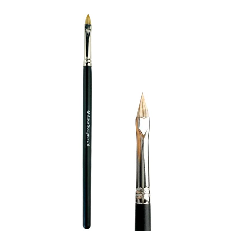 Atica Brush for polygel and acrylic Sculptor #6