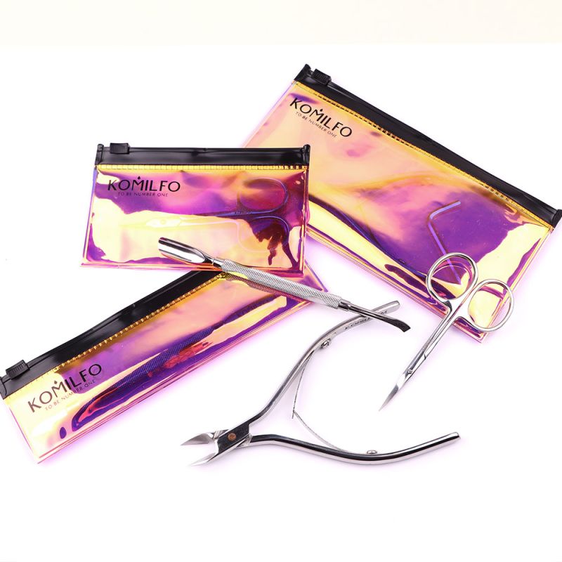 Komilfo IC Ultra 23 mm, professional cuticle scissors, dichroic case