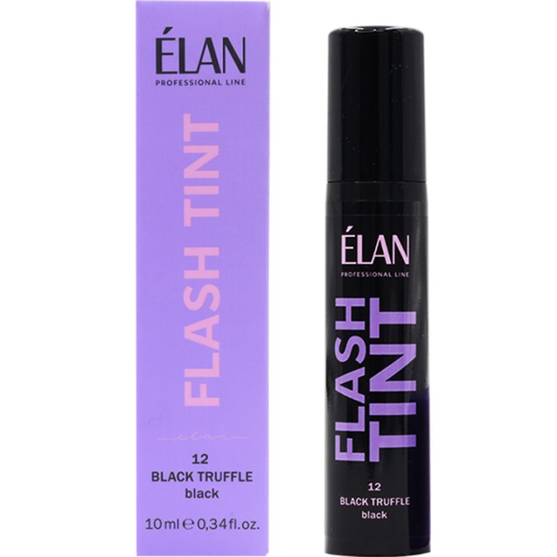 ELAN Система прямого окрашивания бровей «FLASH TINT» 12 Black Truffle, 10 мл