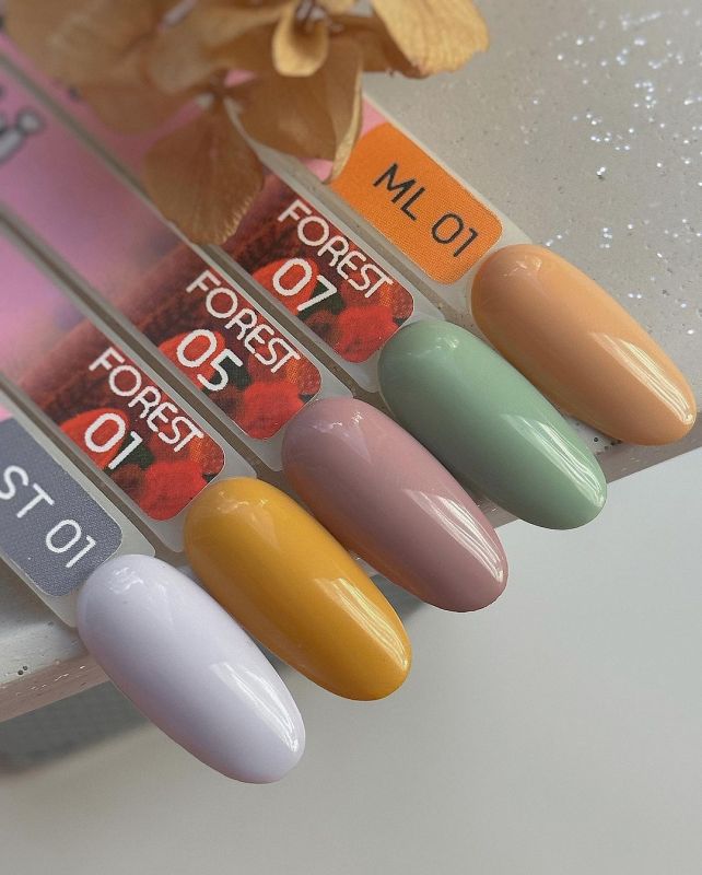 Toki Toki Gel nail polish Forest FS01 (warm mustard, enamel), 5 ml