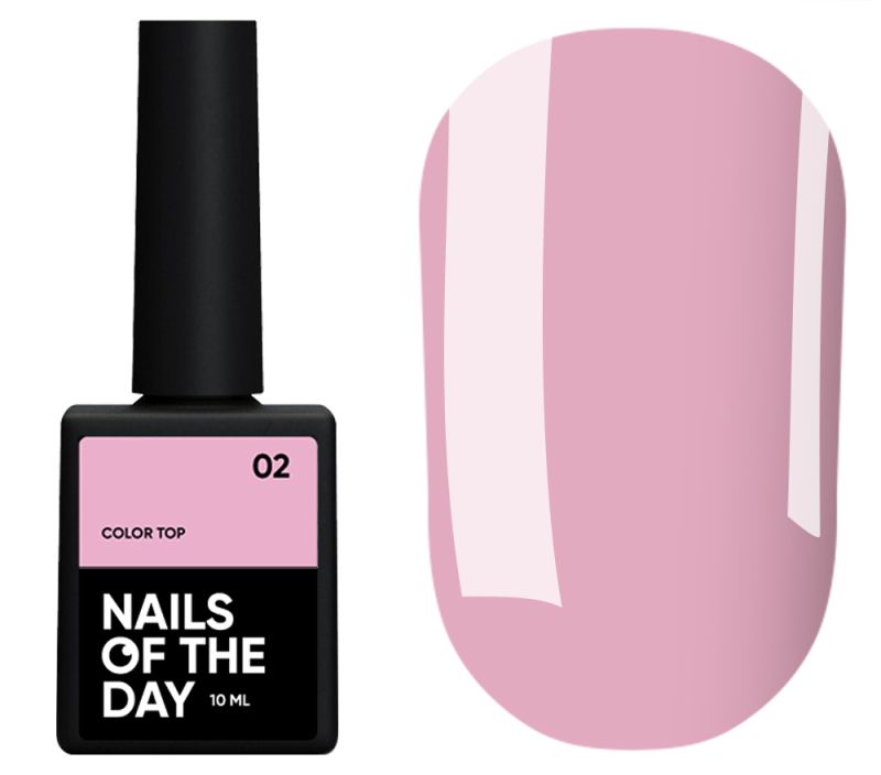 Nails Of The Day Nail top Color top No. 02 (pink nude), 10 ml