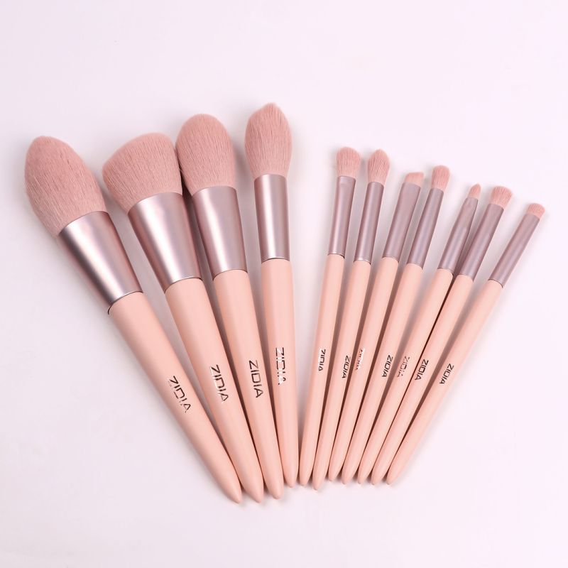 ZIDIA набір пензлів для макіяжу "Makeup Brush Set" в чохлі, 11 шт