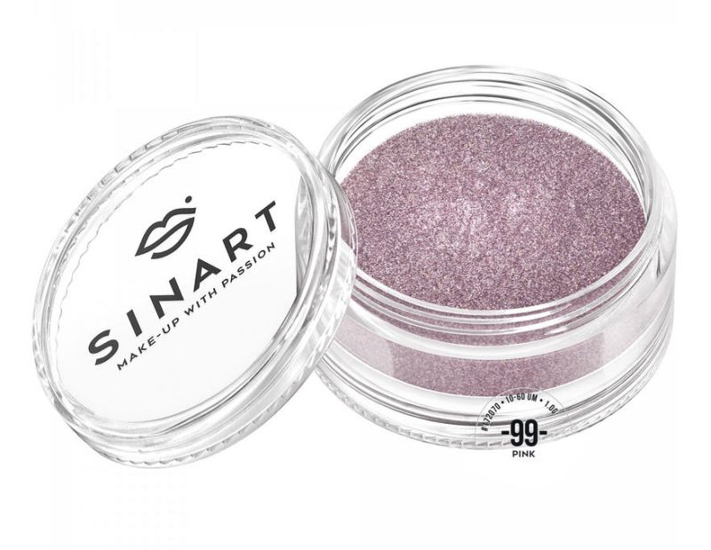 SINART Eyeshadow Pigment, Pink No. 99 (powdery pink), 1 g