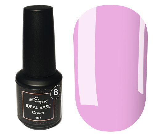 NailApex Ideal Base Камуфлирующая база №8 (розовый леденец), 15 мл