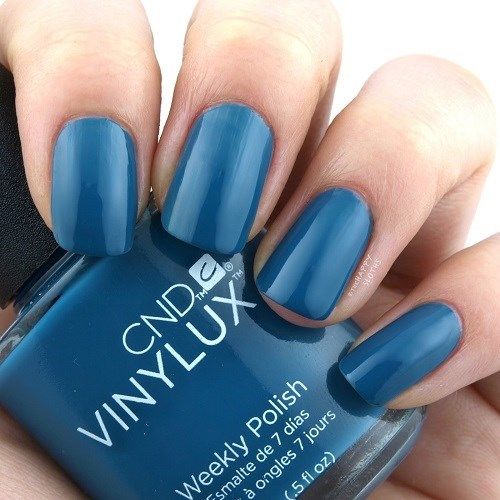 Varnish CND Vinylux Weekly Polish - Splash of teal (247), (azure gray, enamel), 15 ml