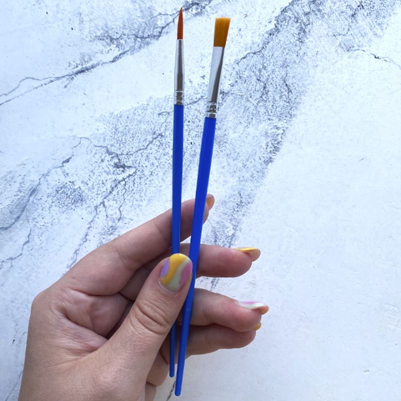 Brushes for face painting, red bristles, 2 pcs.
