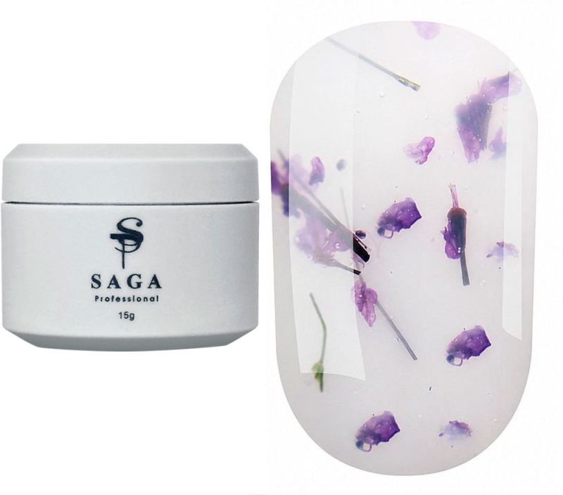SAGA гель для нігтів квітковий professional Liquid Floral gel 02, 15 мл