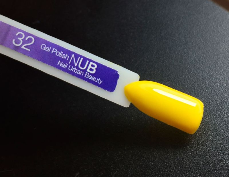 Гель-лак NUB 032 Yellow Taxi (желтый, эмаль), 8 мл