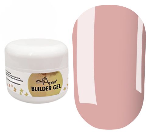NailApex Гель без опила моделирующий Milk Builder, бежево-розовый, 30 мл