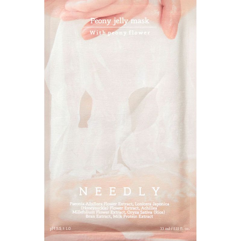 Needly Lightening fabric mask for face Peony Jelly Mask, 33 ml
