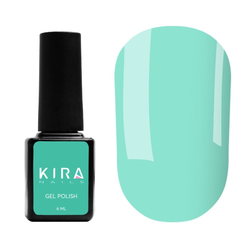 Kira Nails gel-varnish No. 129 (turquoise, enamel), 6 ml