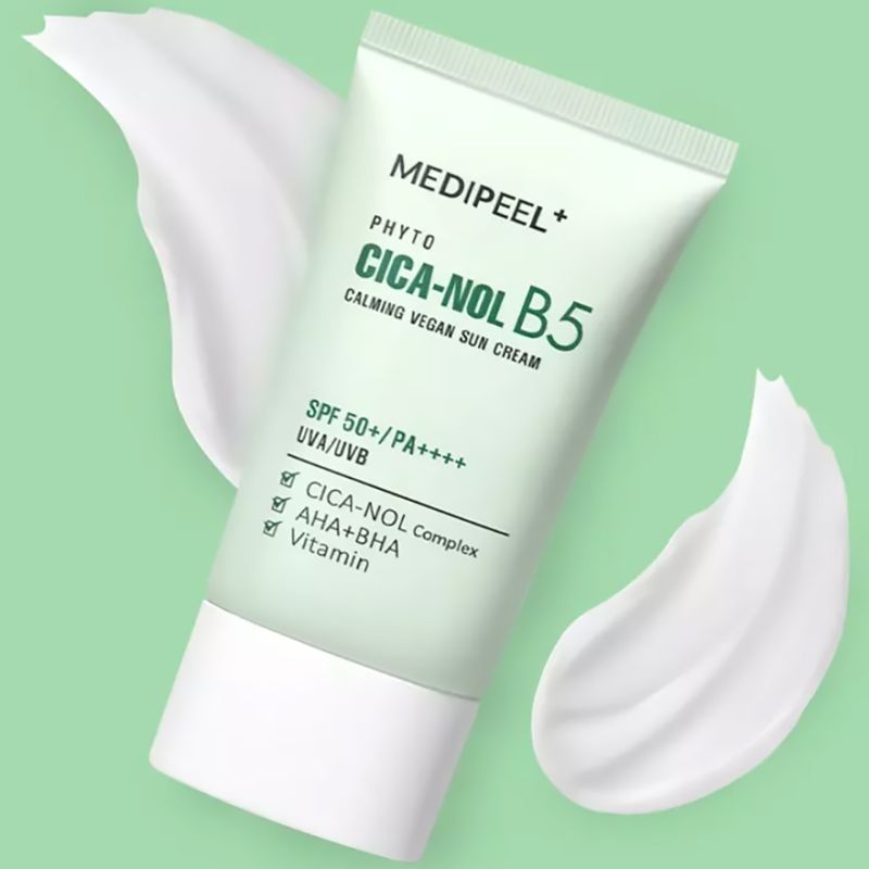 MEDI-PEEL Soothing sun cream for skin Phyto Cica-Nol B5 Calming Vegan Sun Cream SPF 50+ PA++++, 50 ml