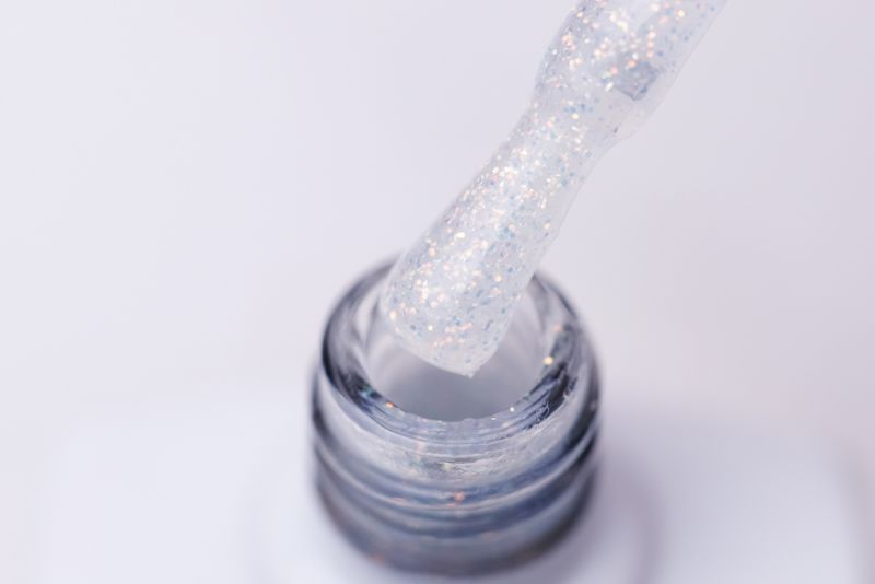 Molekula gel varnish No. 162 Opal Saturn (transparent with golden-blue sparkles), 11 ml