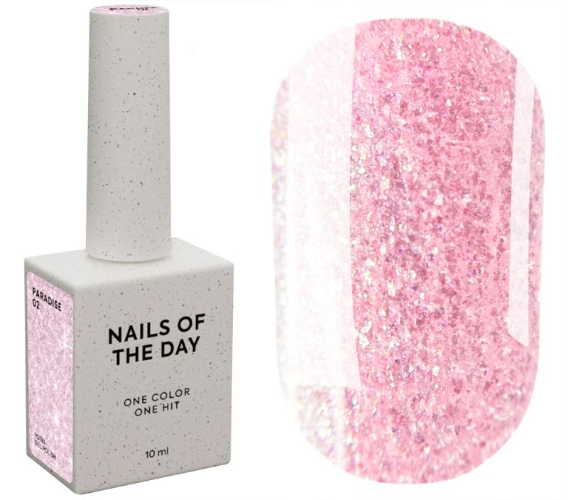 Nails Of The Day Гель-лак для нігтів Paradise 02 (пудрово-рожевий), 10 мл