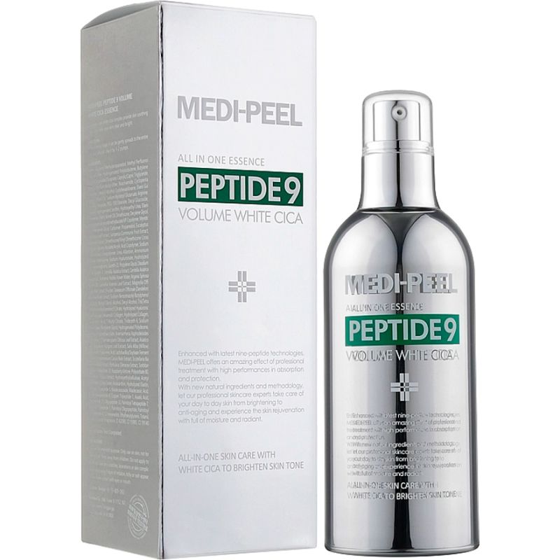 MEDI-PEEL Есенція киснева освітлююча для обличчя з центеллою Peptide 9 Volume All In One White Cica Essence Pro, 100 мл
