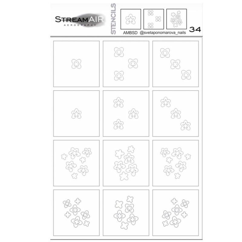 StreamAIR Airbrush stencil No. 34