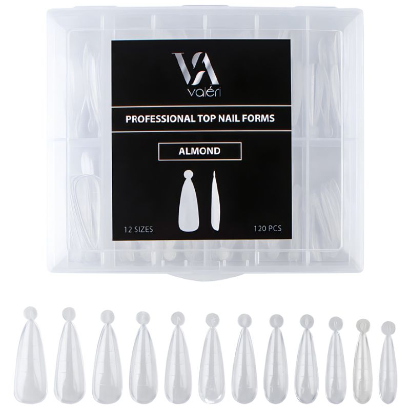 Valeri Top forms for extensions Top Nail Forms Almond (120 pcs)