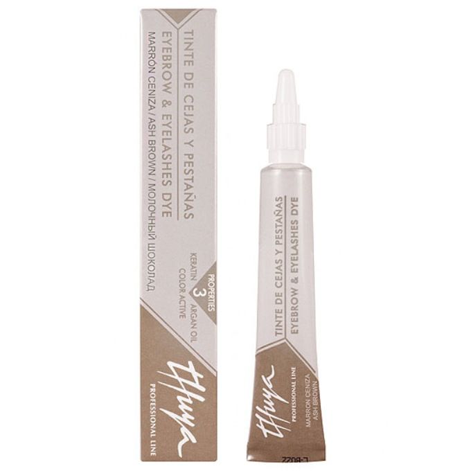 THUYA Eyebrow & Eyelashes Dye, Ash Brown - Tint for eyebrows and eyelashes, milk chocolate, 14 ml