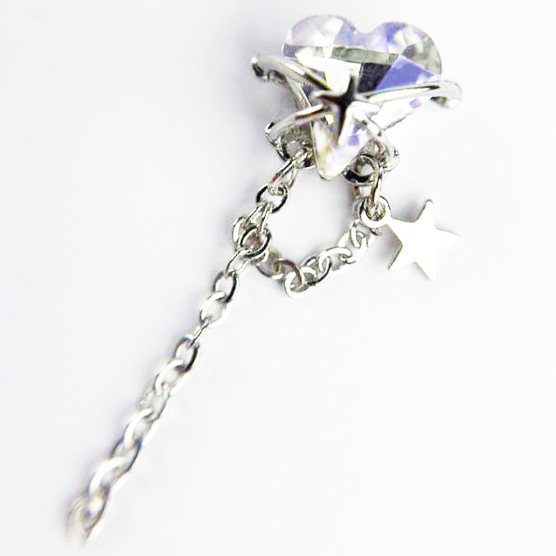 Nail Pendant Heart, Moonlight, 9x32 mm