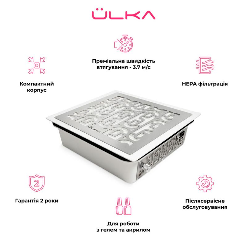 ÜLKA Врізна витяжка PRIME, біла (гарантія 2 роки)