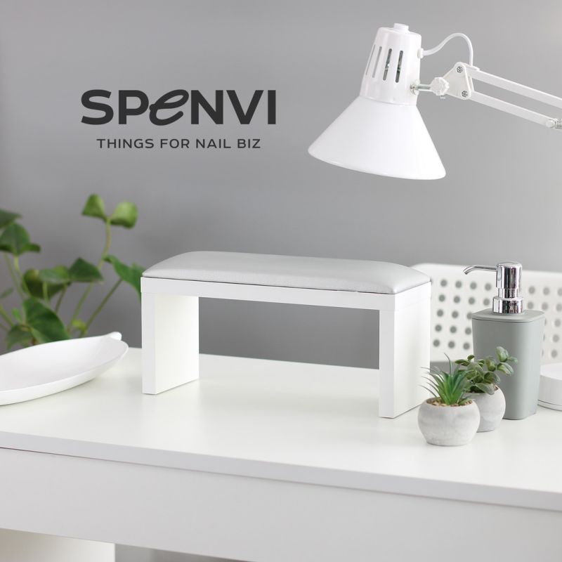 SPENVI Підставка для манікюру на білих ніжках Silver