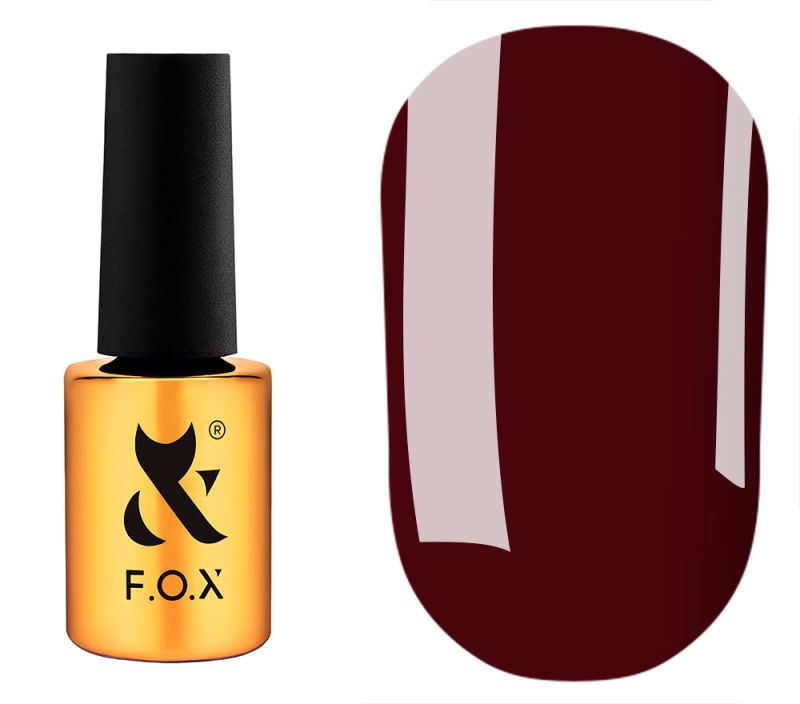 FOX gel varnish No. 408 (dark brown, enamel), 6 ml