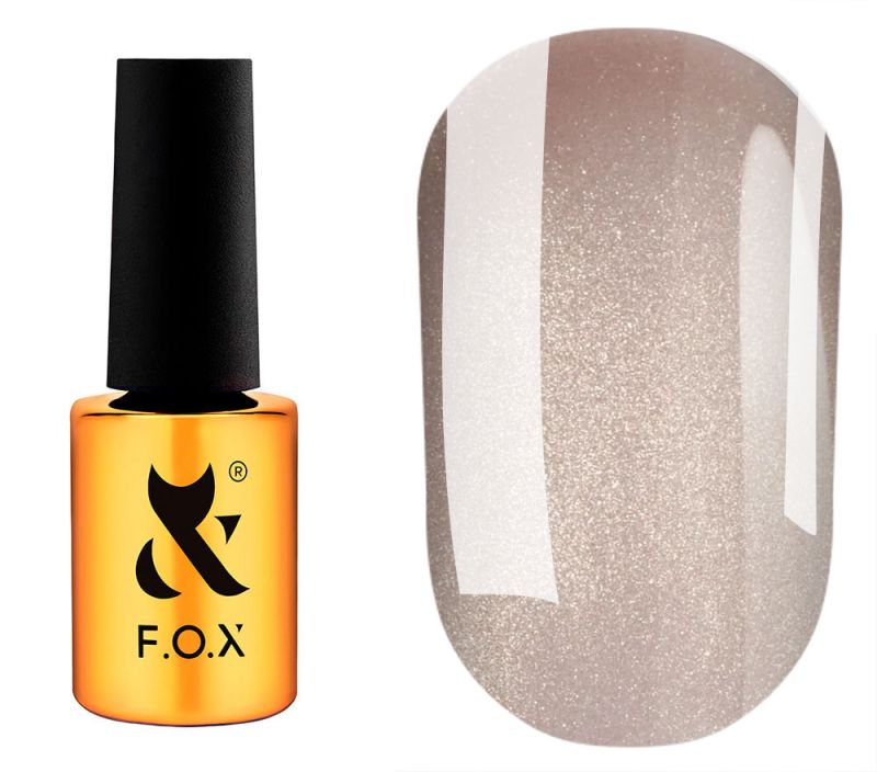 FOX gel varnish No. 408 (dark brown, enamel), 6 ml